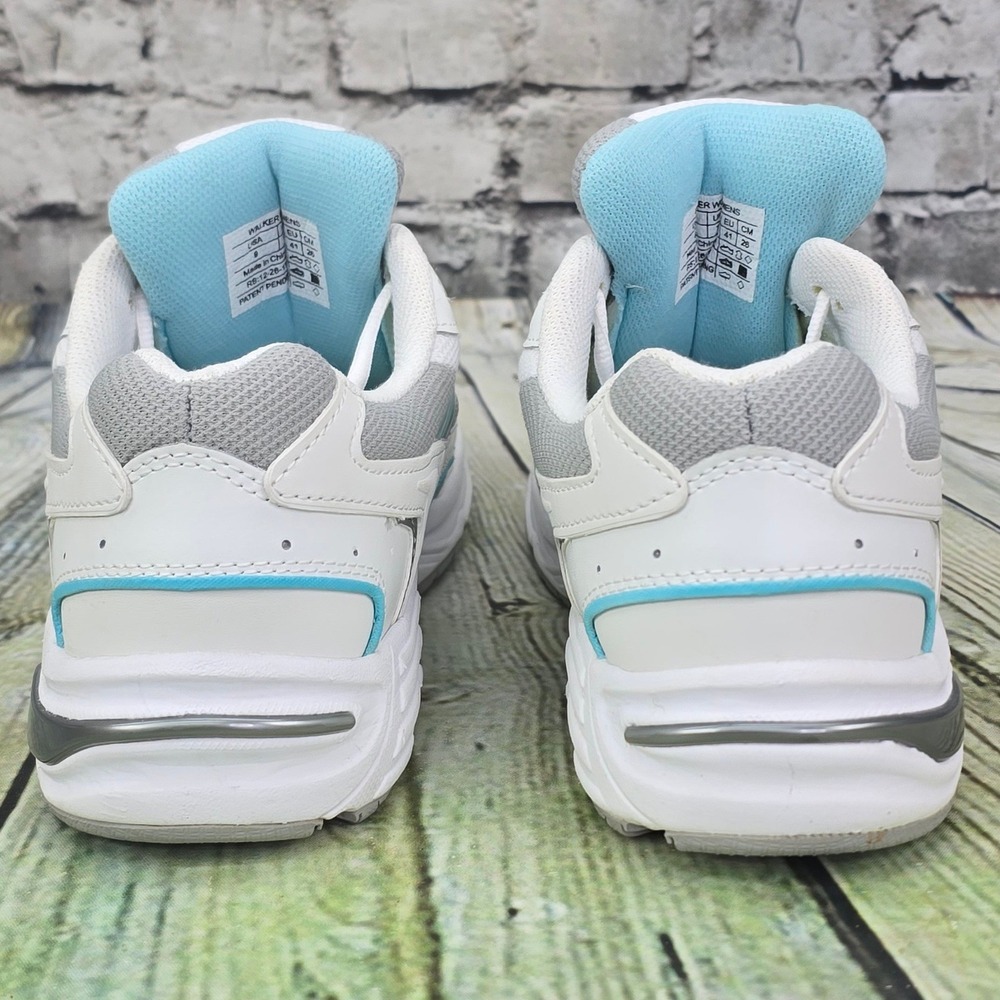 Vionic Walker Sneakers Women 9 White Blue Leather Mesh Orthopedic Walking Shoes - Picture 5 of 9